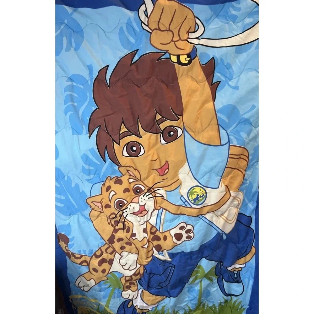 Nickelodeon Go Diego Go Kids Blanket Blue Jungle Animals 38